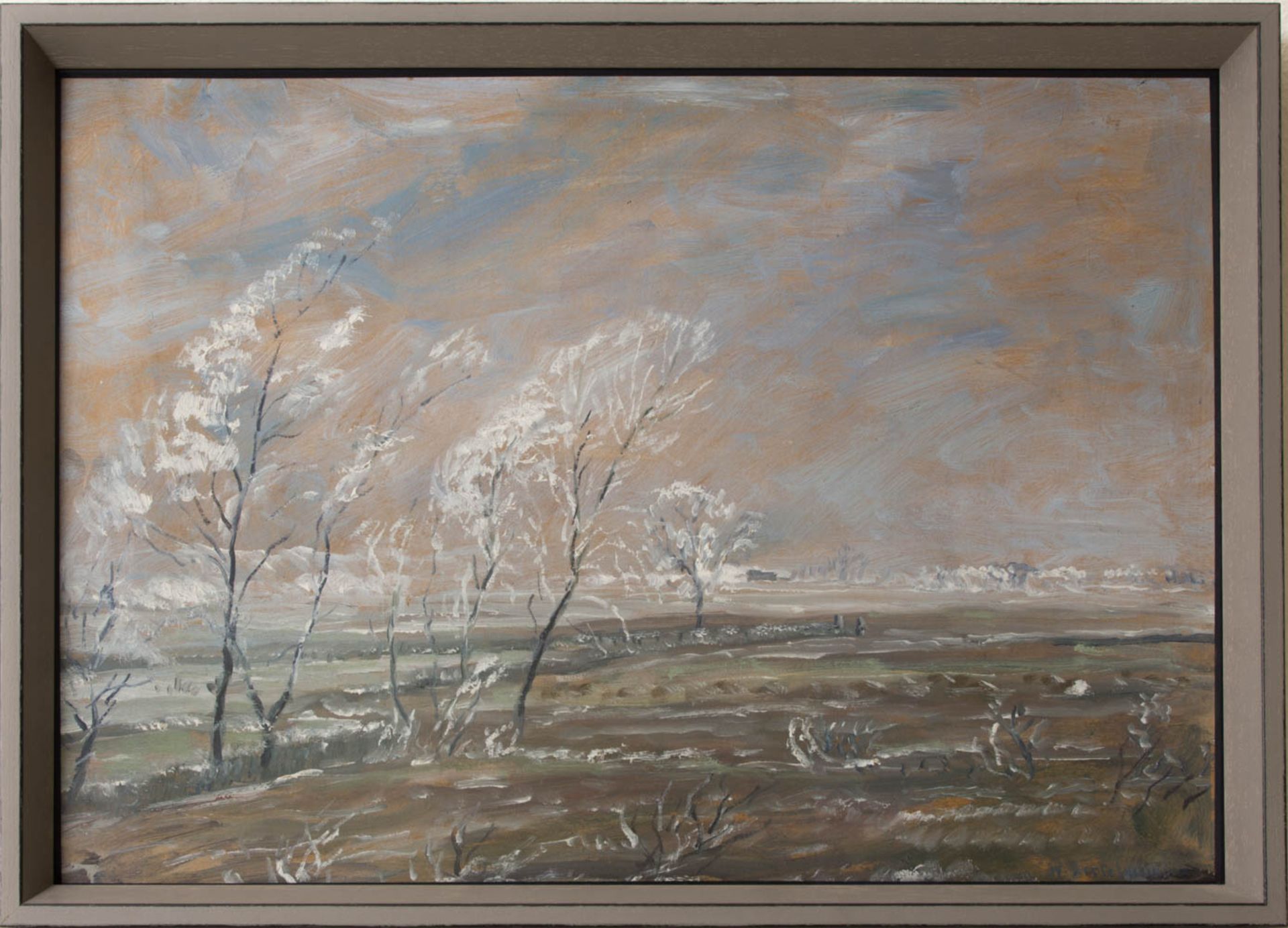 Wohl Walter Bertelsmann, Winterlandschaft, Acryl auf Platte, 20. Jh.