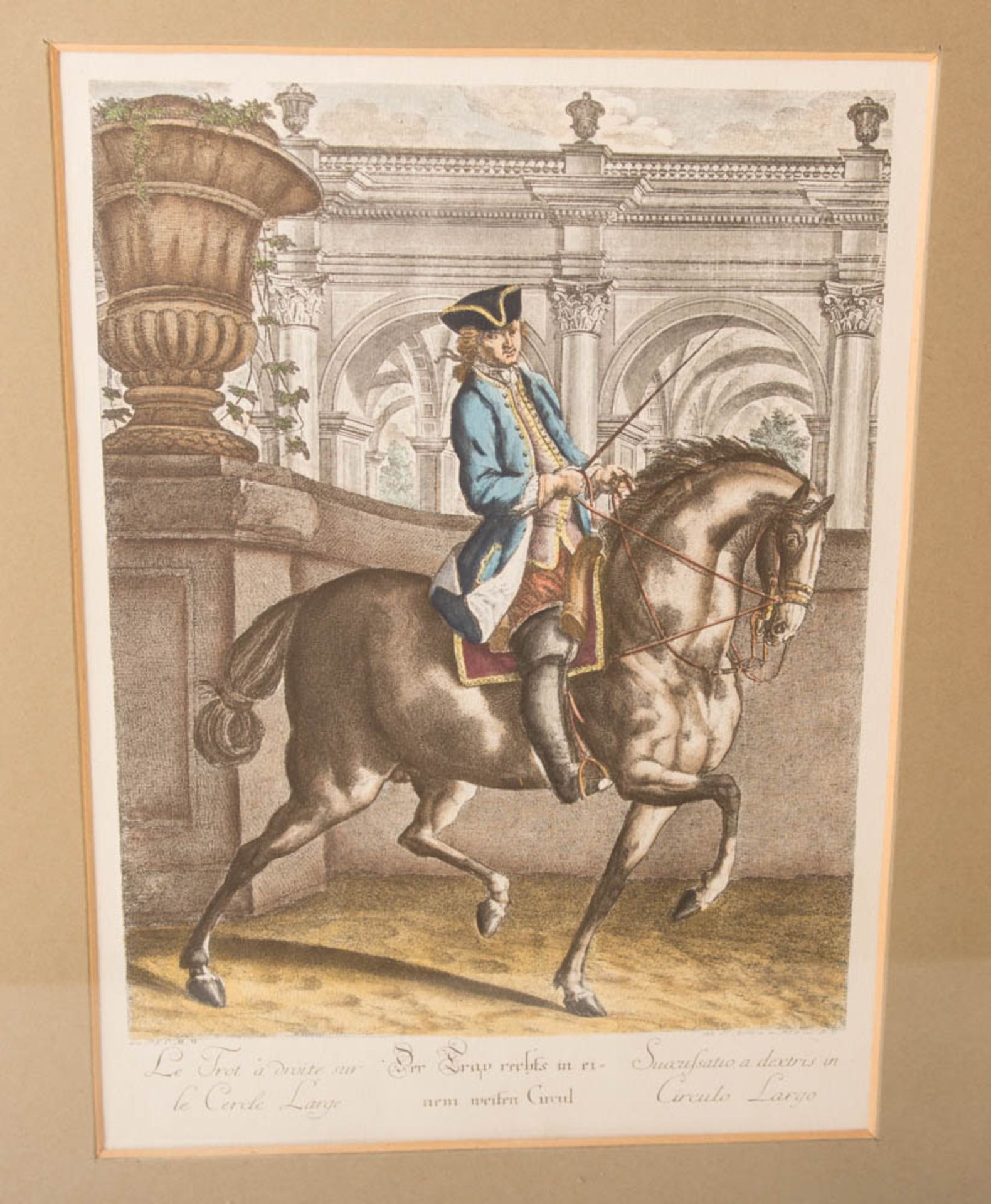 Johann Elias Ridinger, Neun Reiterdarstellungen aus der Folge "Neue Reitschule" von 1734. - Bild 3 aus 21