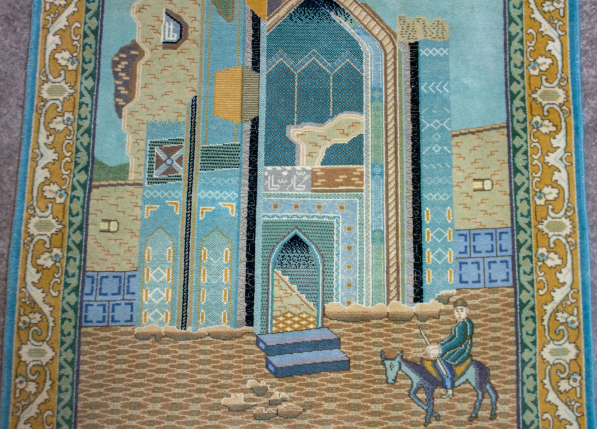 Teppich mit Moschee-Darstellung. - Bild 5 aus 5
