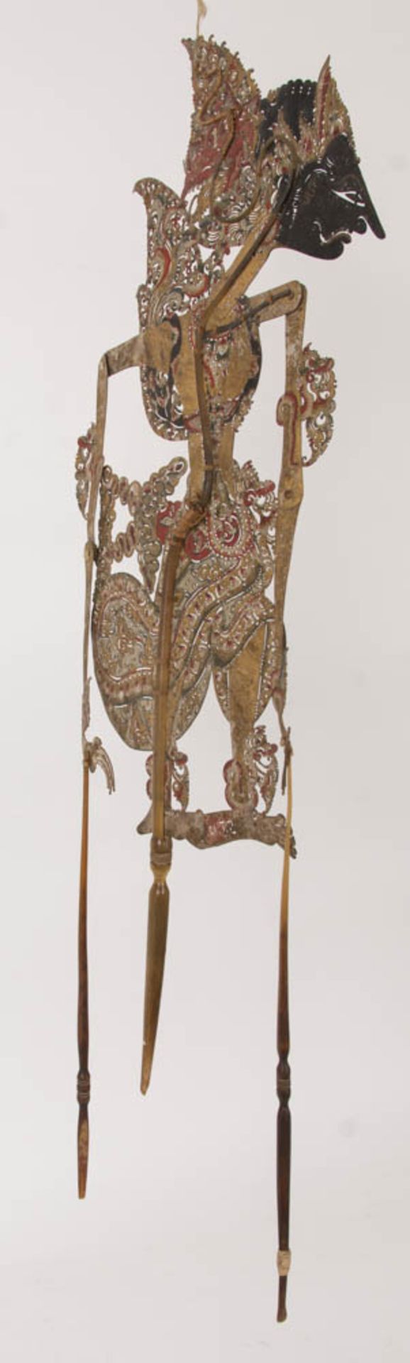 Wayang Kulit Figur, feiner Farbauftrag auf Leder, Yogyakarta Bali, 20. Jh. - Image 6 of 13