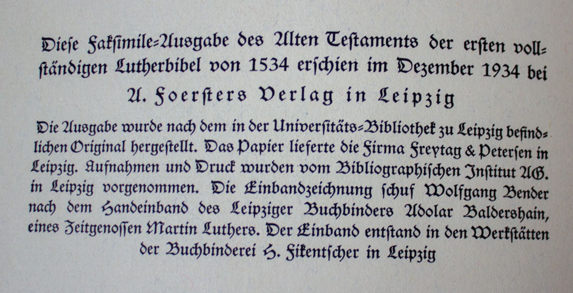 Luther-Bibel von 1534, Vollständiger Nachdruck. - Bild 4 aus 5