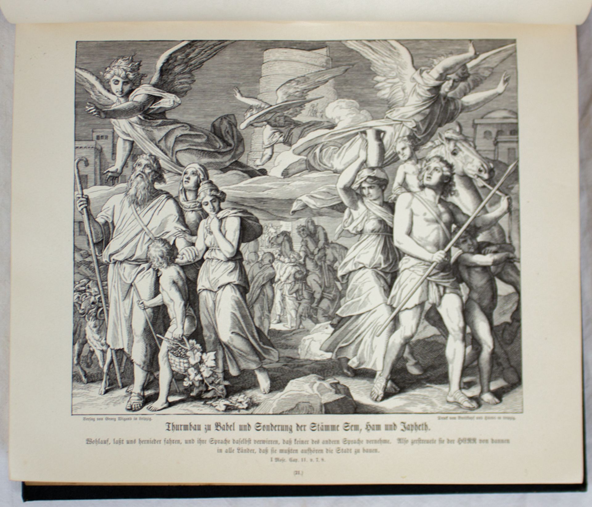Schnorr's Bibel in Bildern, Volks- und Kinderbibel, Leipzig, 19. Jh. - Image 2 of 6