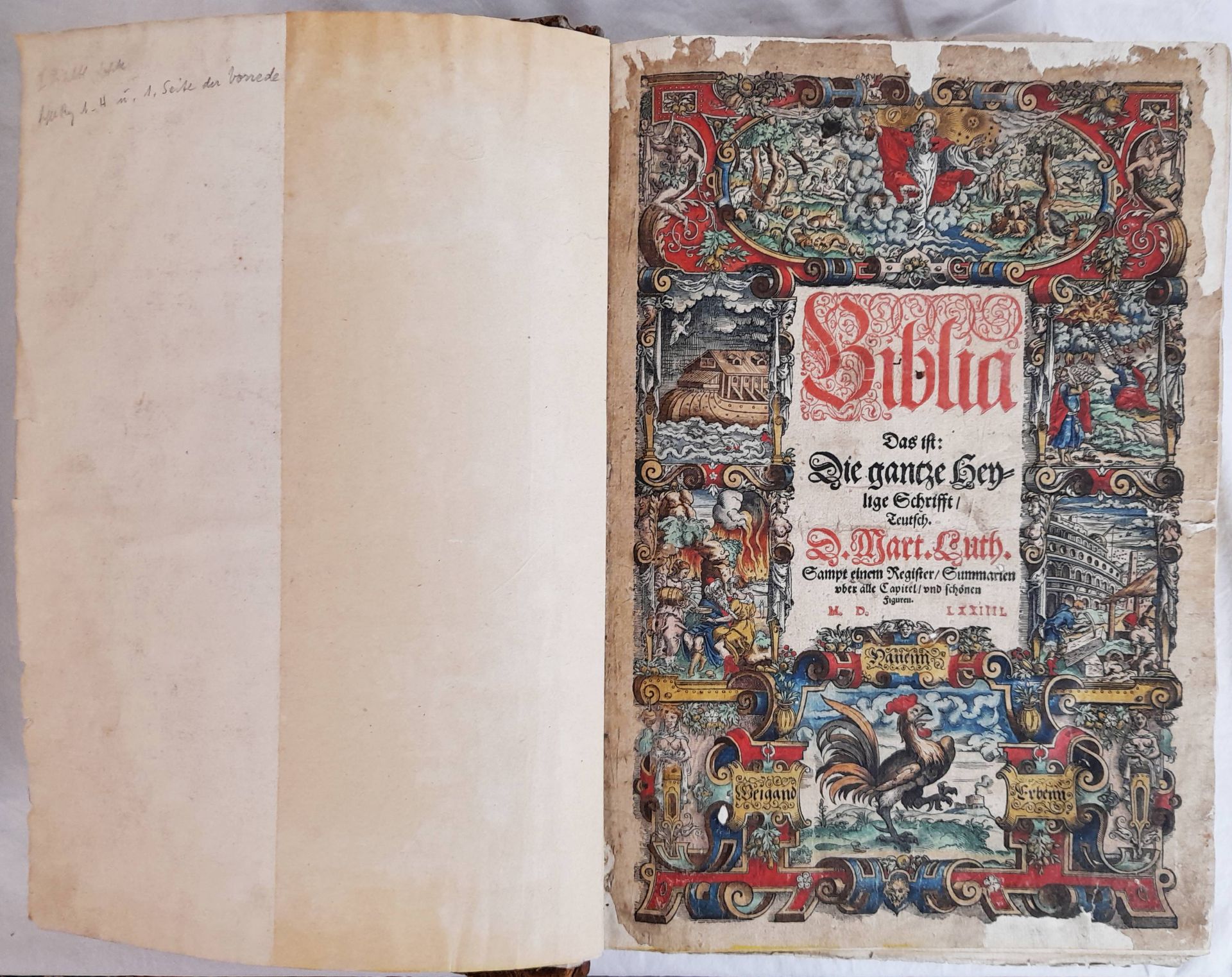 Weigand Bibel, Kolorierte Holzschnitte von Jost Amman, 16. Jh. - Image 10 of 20