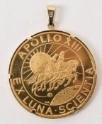 Goldmedaille gefasst, Apollo XIII, 37,6 g.