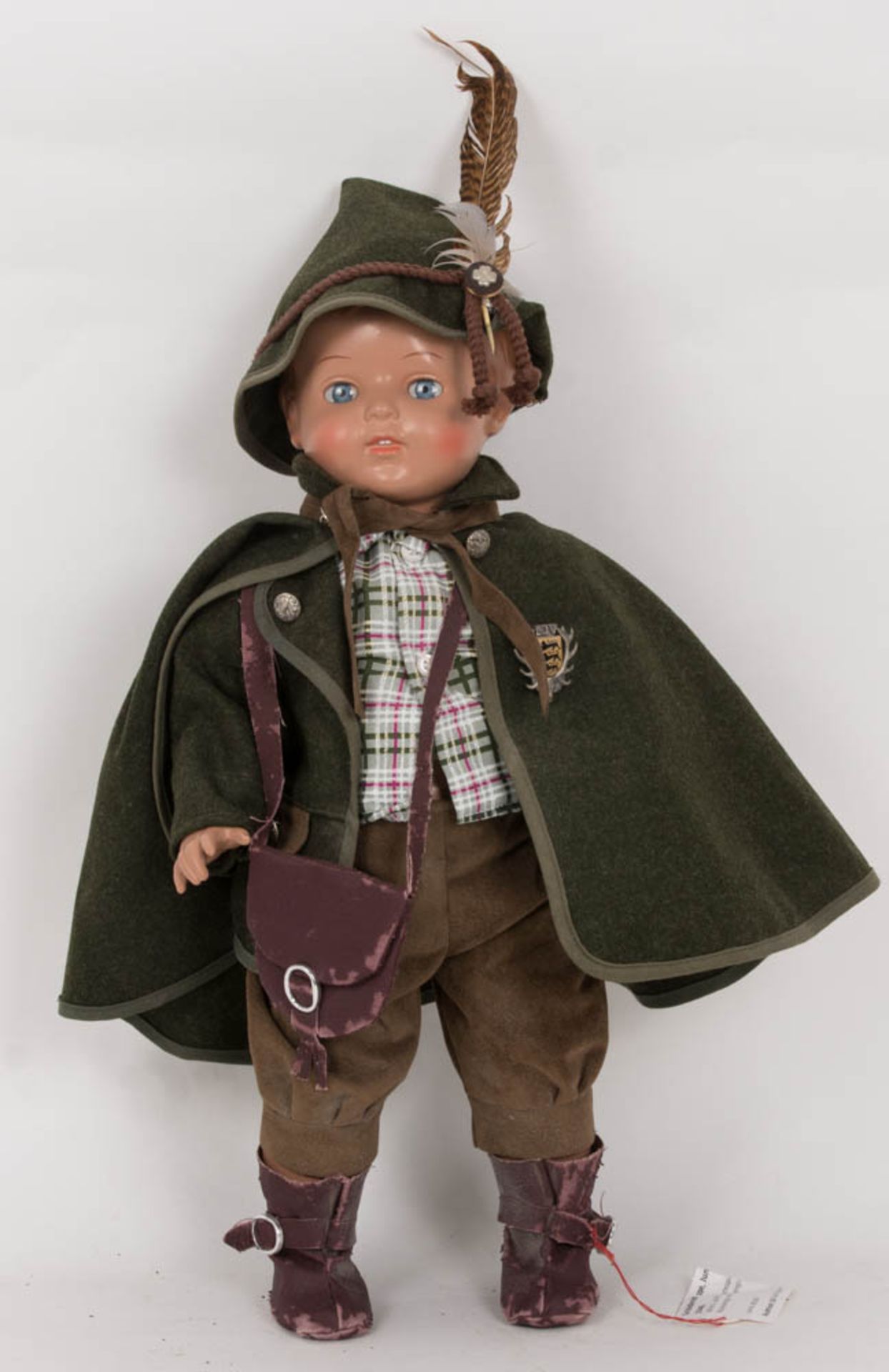 Schildkröt Puppe, Junge in Jagdbekleidung, 1946.