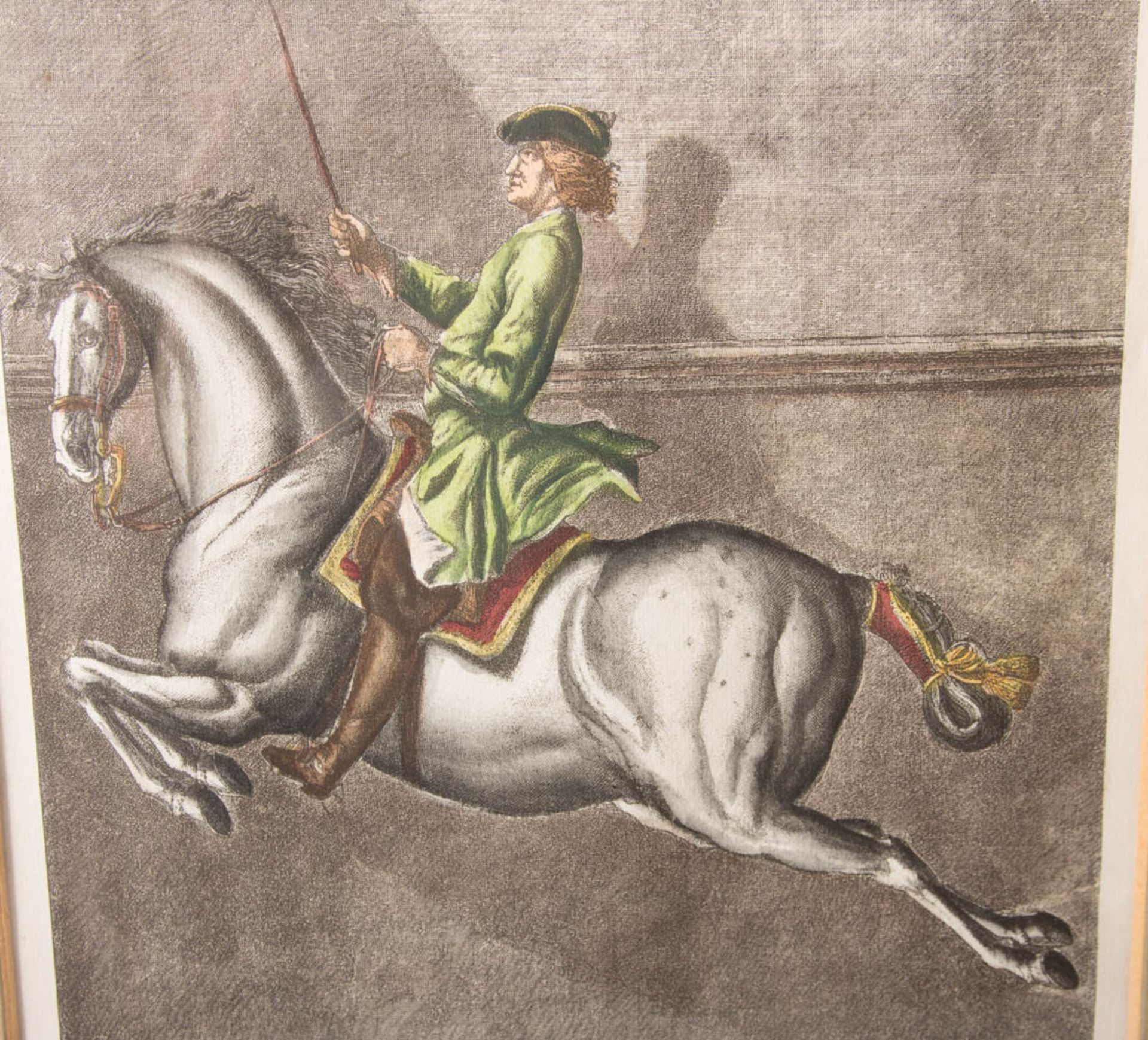 Johann Elias Ridinger, Neun Reiterdarstellungen aus der Folge "Neue Reitschule" von 1734. - Bild 19 aus 21