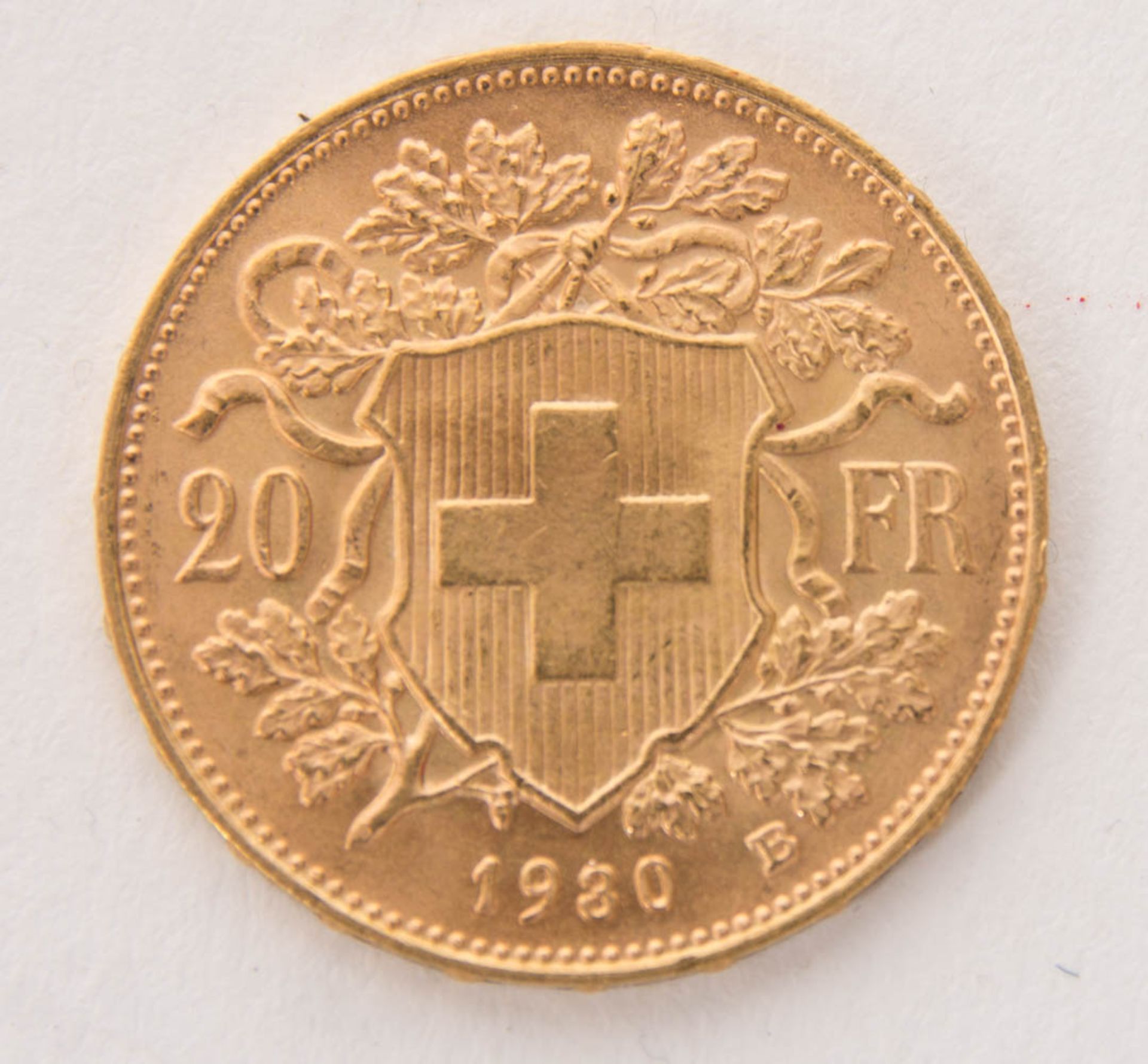 Schweiz: 20 Franken 1935 Gold. - Bild 2 aus 2