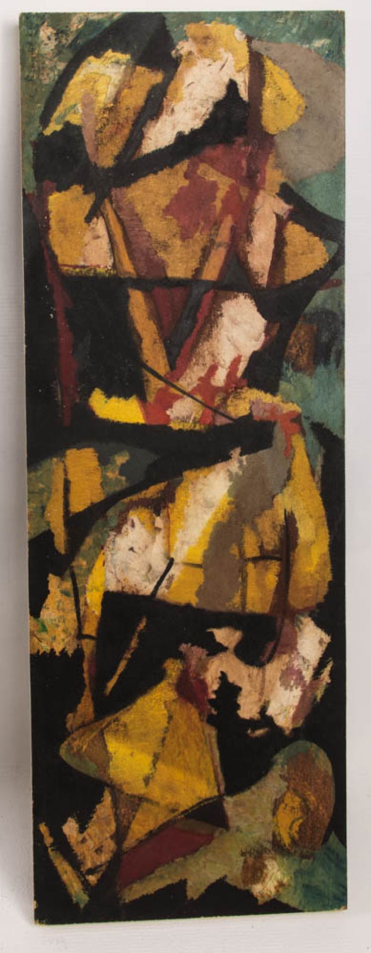 Wilhelm Imkamp, Zwei abstrakte Gemälde, Mischtechnik auf Hartfaserplatte, 20. Jh. - Bild 4 aus 10