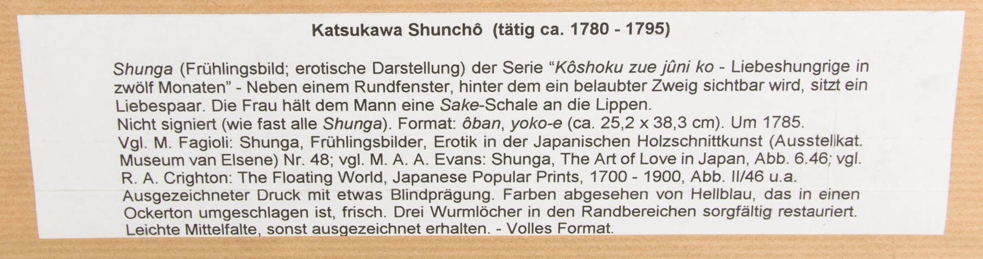 Zwei japanische erotische Darstellungen, kolorierter Druck, 18. Jh. - Bild 5 aus 9