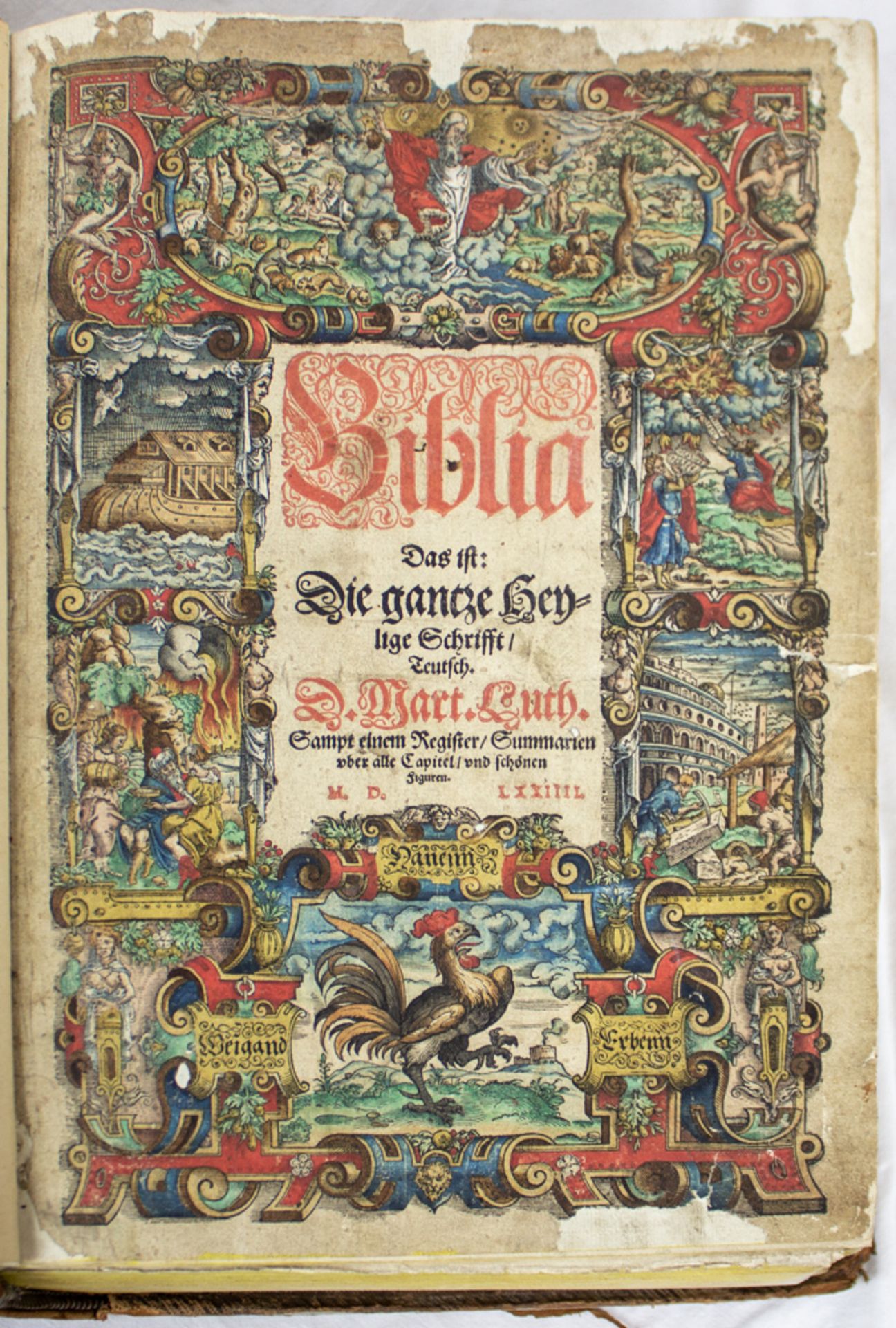 Weigand Bibel, Kolorierte Holzschnitte von Jost Amman, 16. Jh.