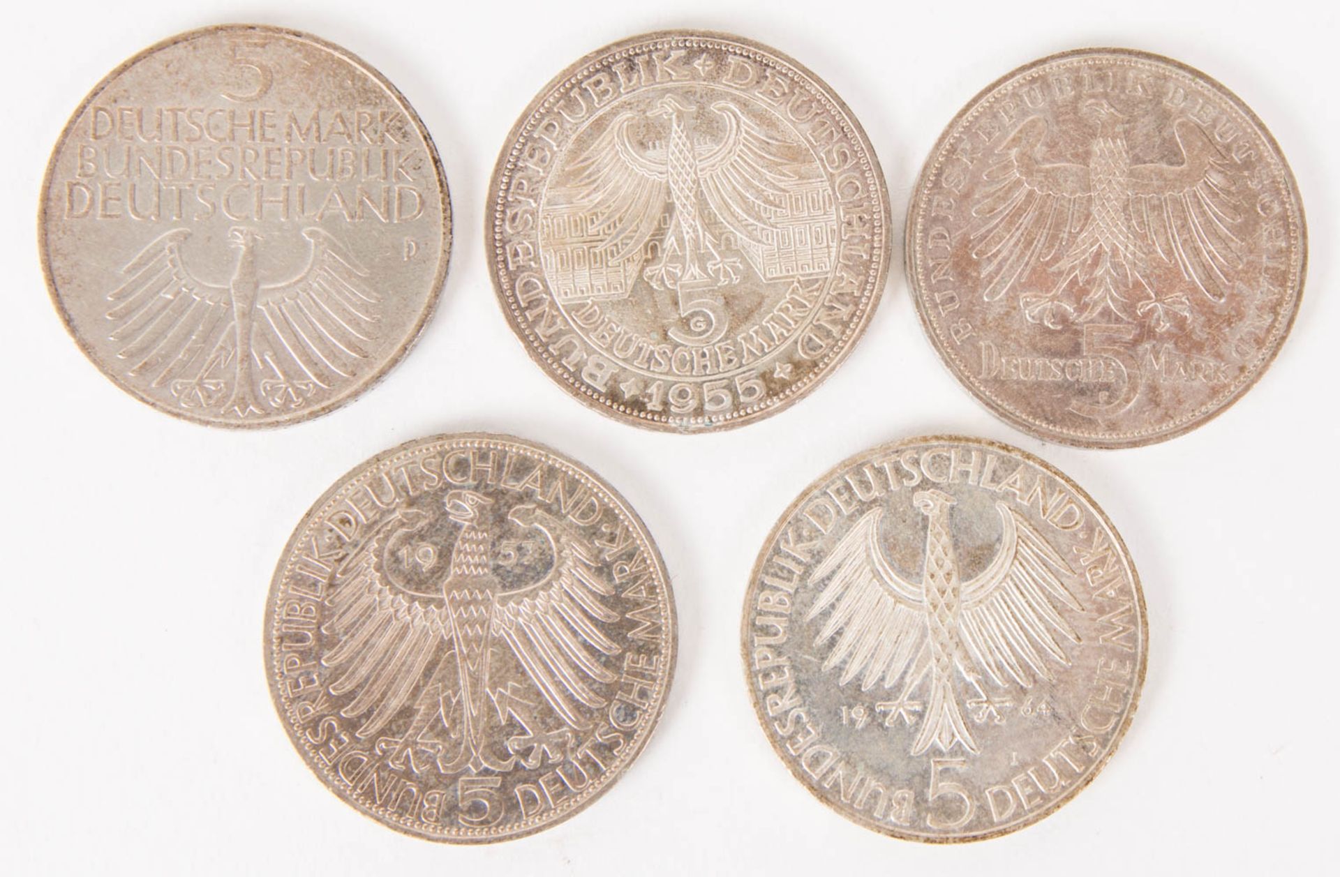 BRD: 5 DM Gedenkmünzen "Top five" 1952-1964. - Bild 4 aus 6