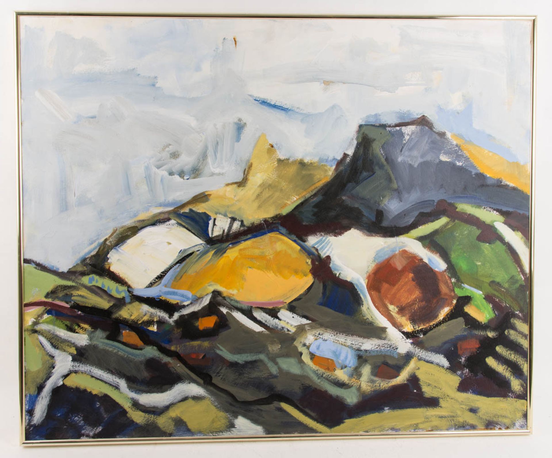 Renate Schreyer, Expressionistische Herbstlandschaft, Acryl auf Leinwand, 20. Jh.