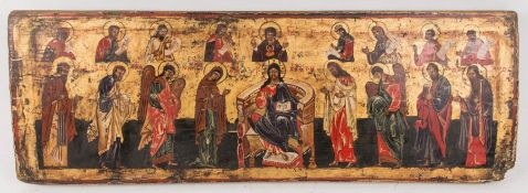 Ikone, Christus als Pantokrator, Tempera auf Holz, Russland, 19. Jh.