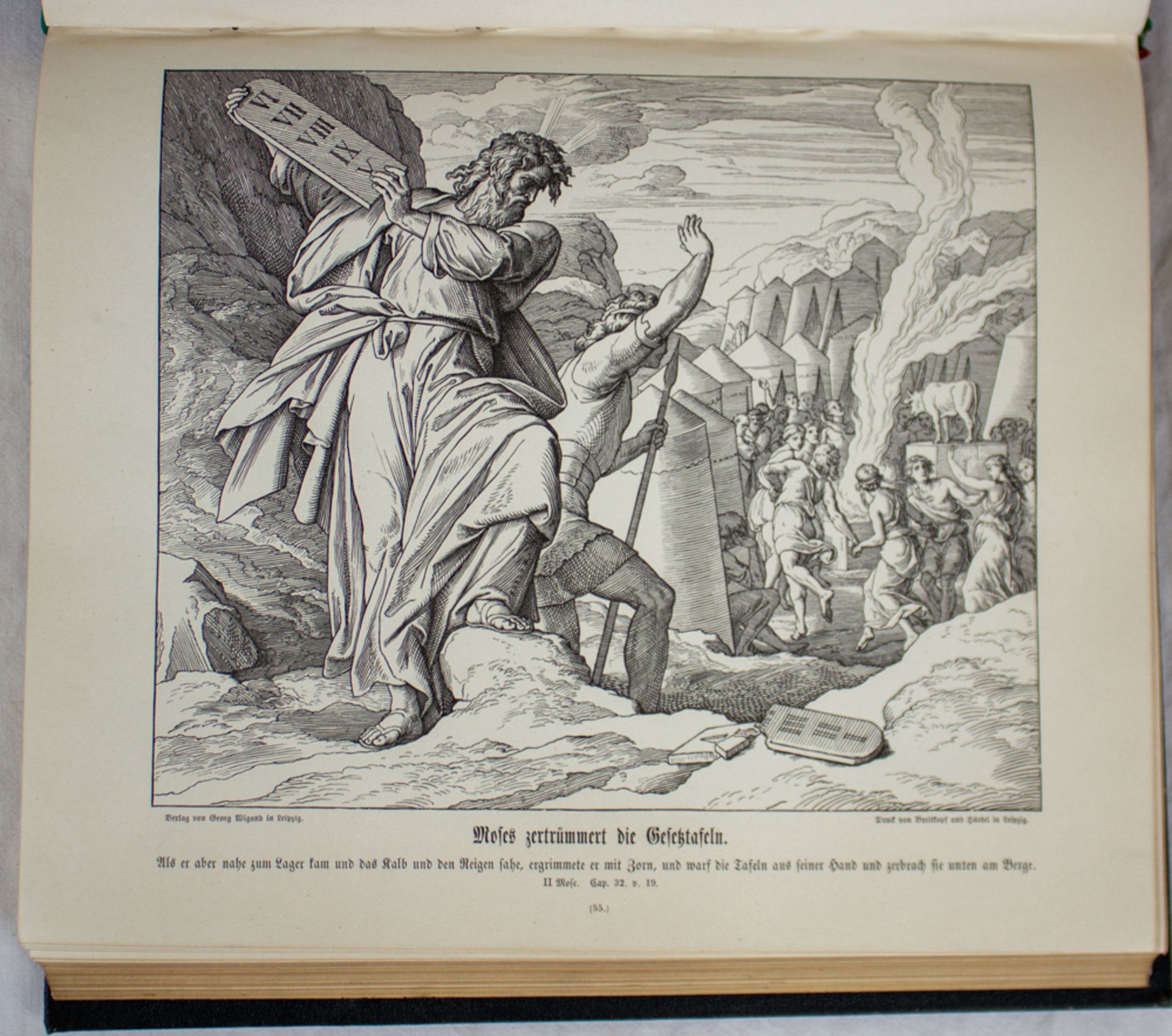 Schnorr's Bibel in Bildern, Volks- und Kinderbibel, Leipzig, 19. Jh. - Image 3 of 6