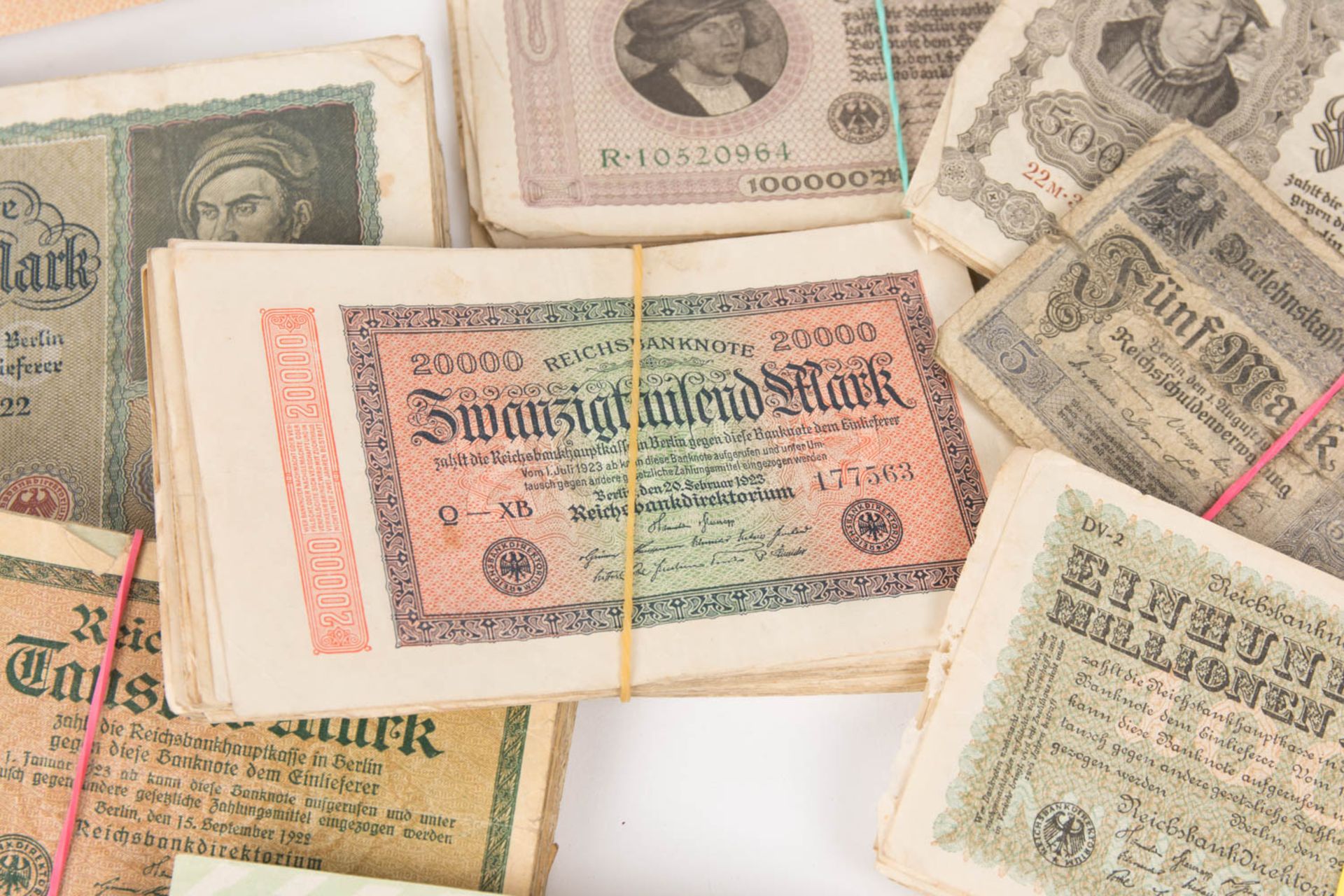 Deutsches Reich: Banknoten, überwiegend Inflation. - Bild 2 aus 3