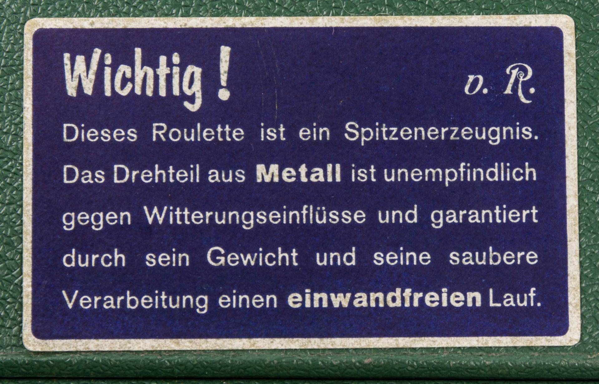 Roulette Glücksspiel in grünem Koffer. - Image 6 of 7