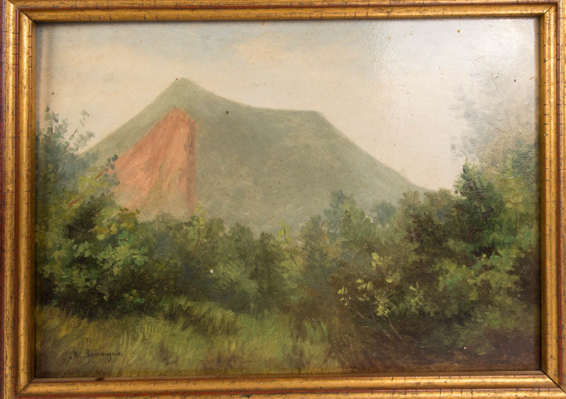 M. Souvigne, Zwei pittoreske Landschaftsszenen, Acryl auf Platte, 20. Jh. - Image 4 of 6