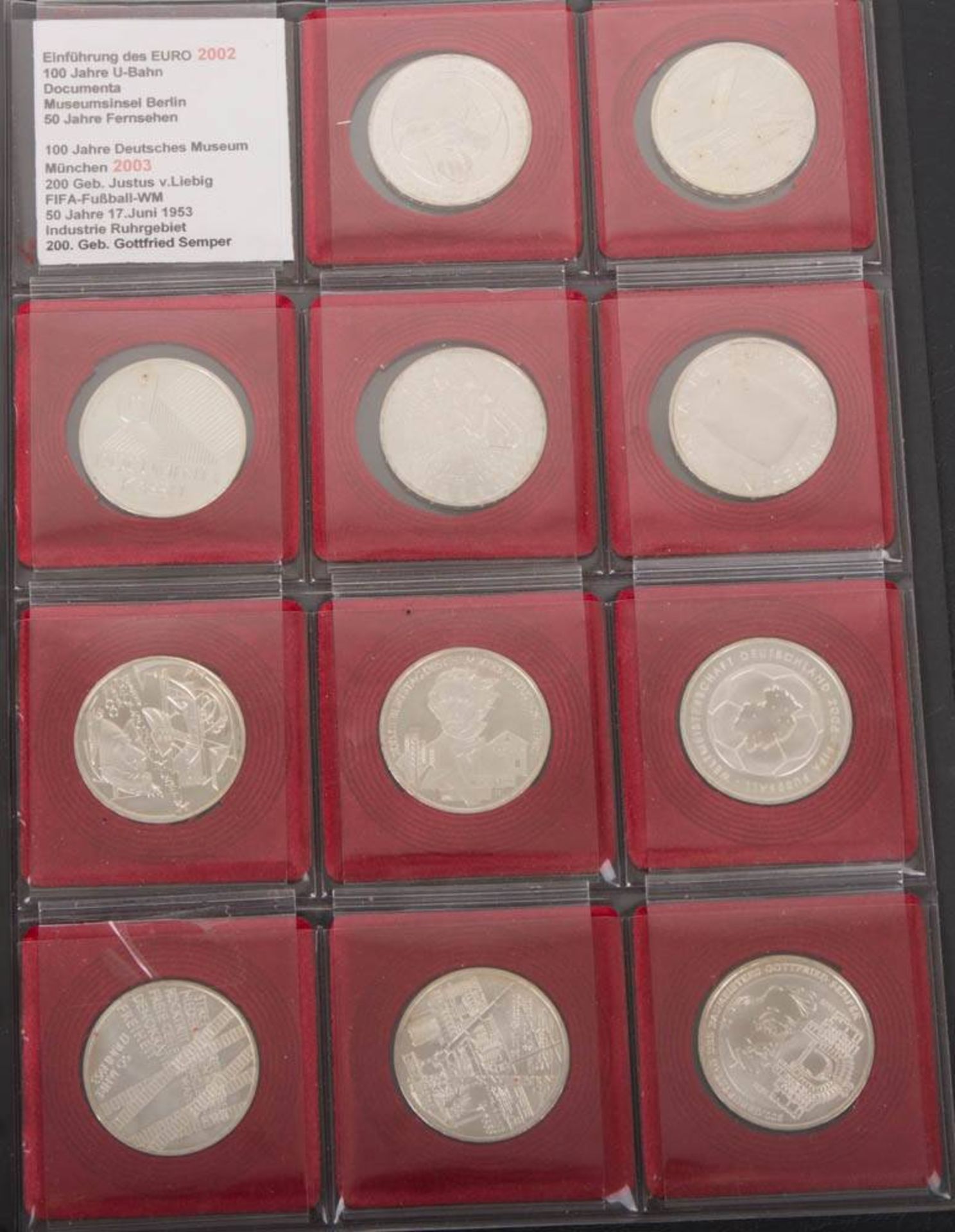 BRD: reichhaltiges Münzalbum 10€ Gedenkmünzen, 842,5 g Feinsilber. - Bild 11 aus 11