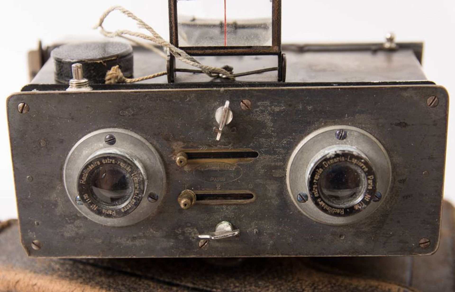 Konvolut von drei historischen Stereo-Plattenkameras, Frankreich, frühes 20. Jh. - Bild 3 aus 6