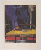 Nach Rainer Fetting, Taxi, Offset-Lithografie, 1992.