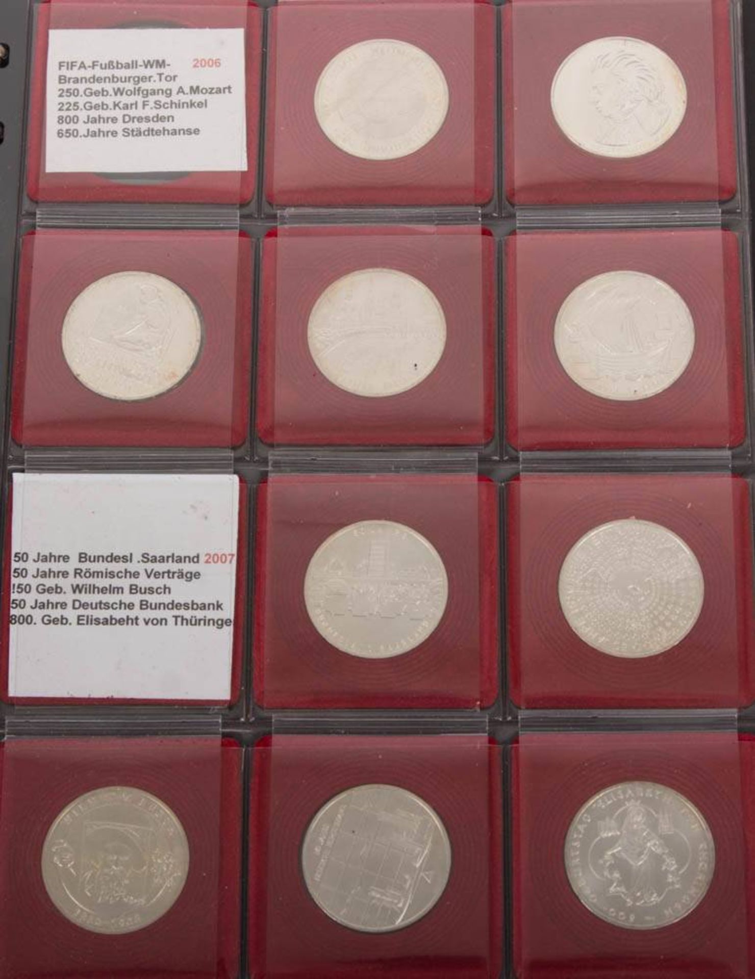 BRD: reichhaltiges Münzalbum 10€ Gedenkmünzen, 842,5 g Feinsilber. - Bild 7 aus 11