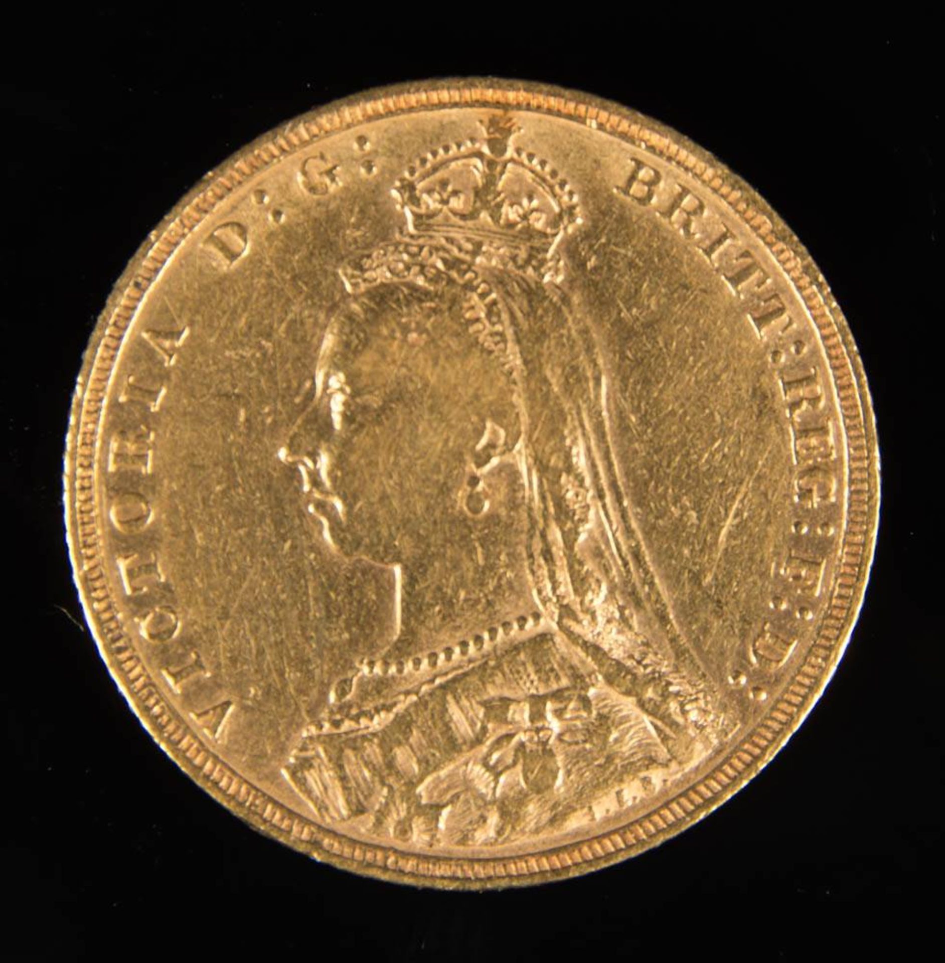 GB: Sovereign Victoria 1892 London.