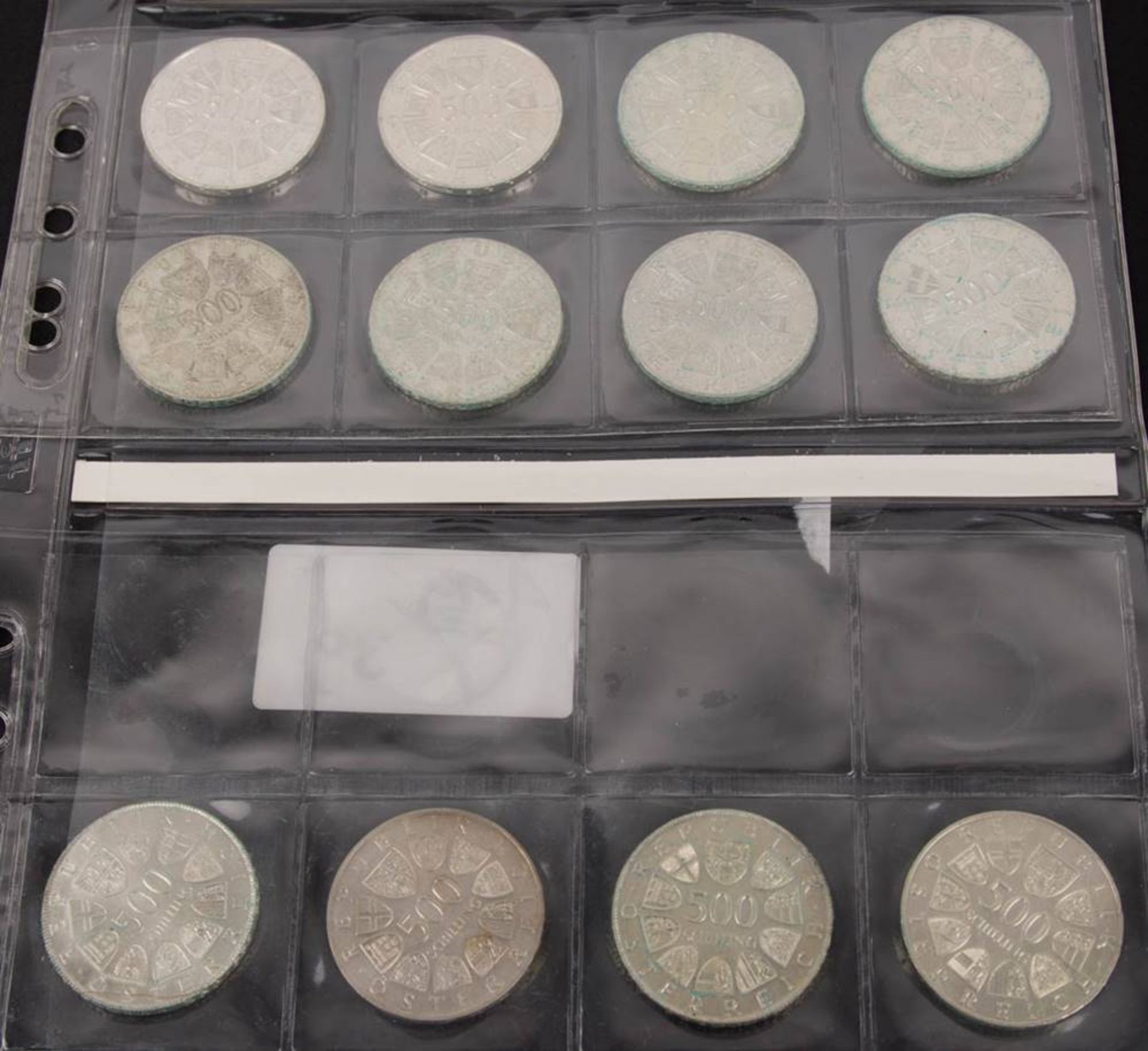Österreich: Silbermünzen 2. Republik 12x500 ATS.