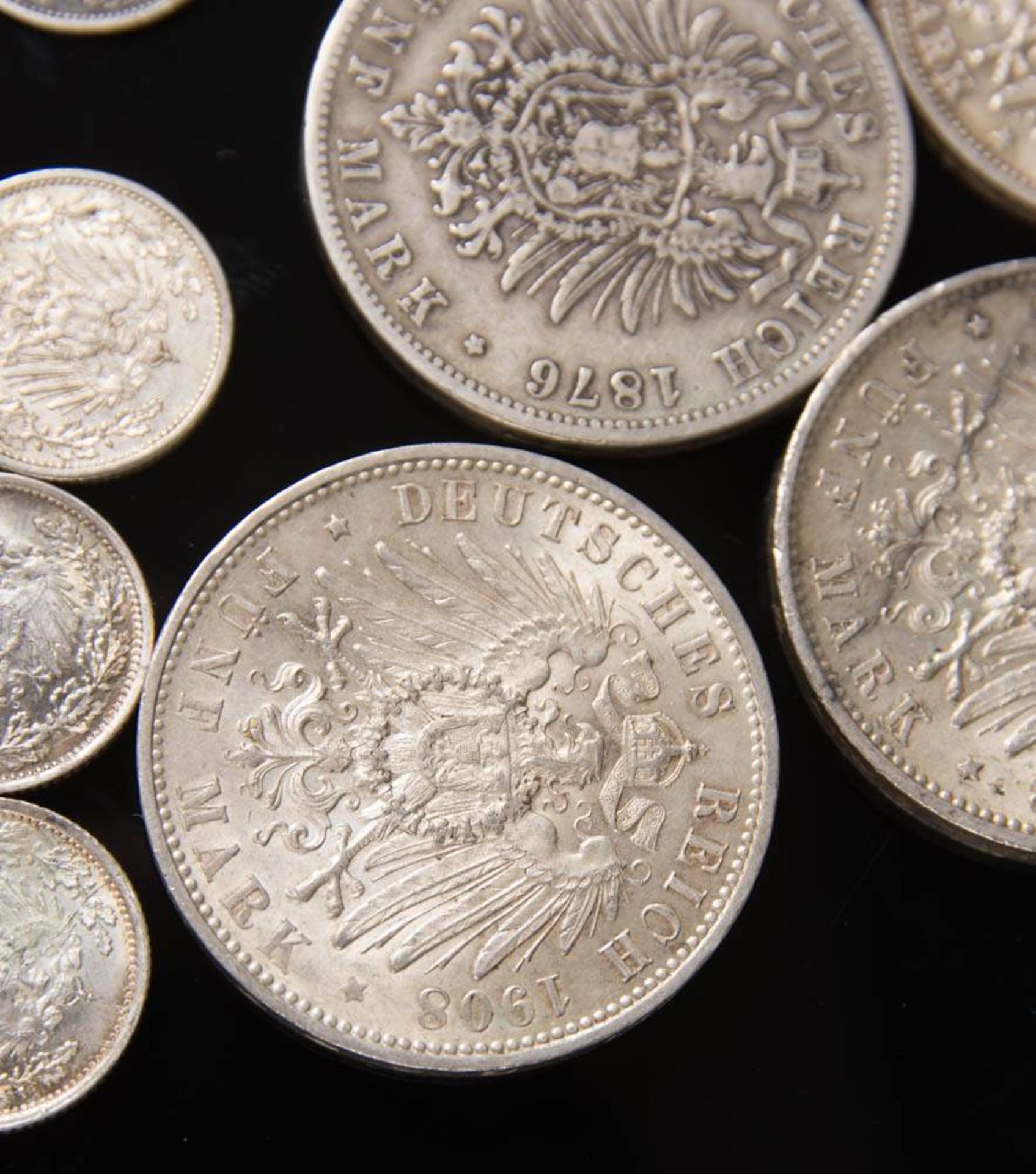 Deutsches Reich: Silbermünzen 20 Pf. bis 5 Mark 19 Stück. - Bild 4 aus 4