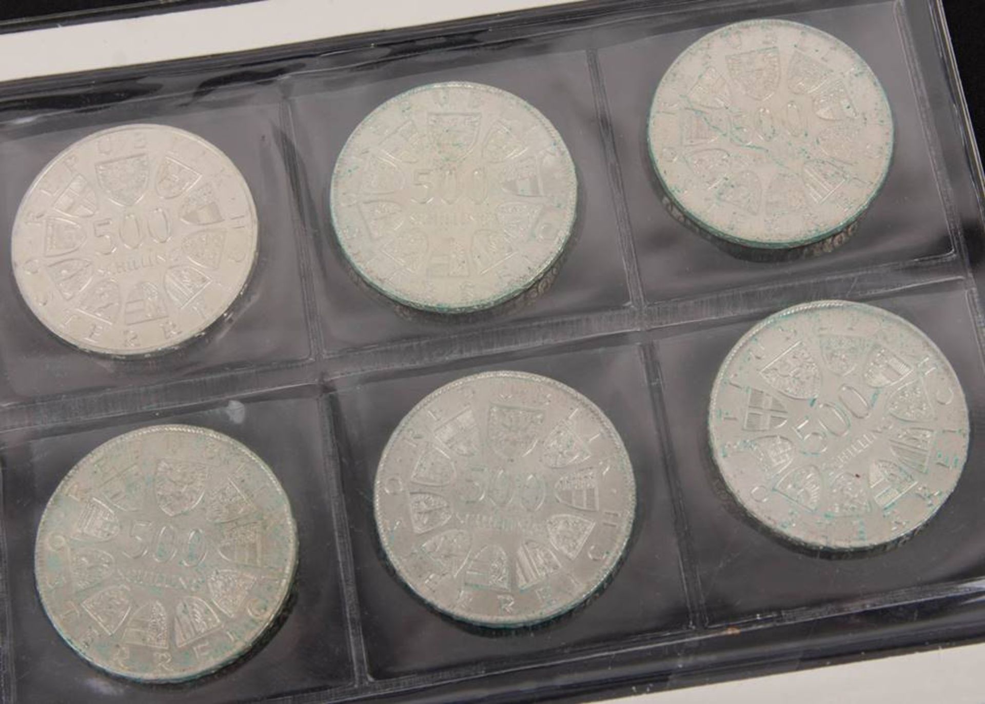 Österreich: Silbermünzen 2. Republik 12x500 ATS. - Bild 3 aus 5