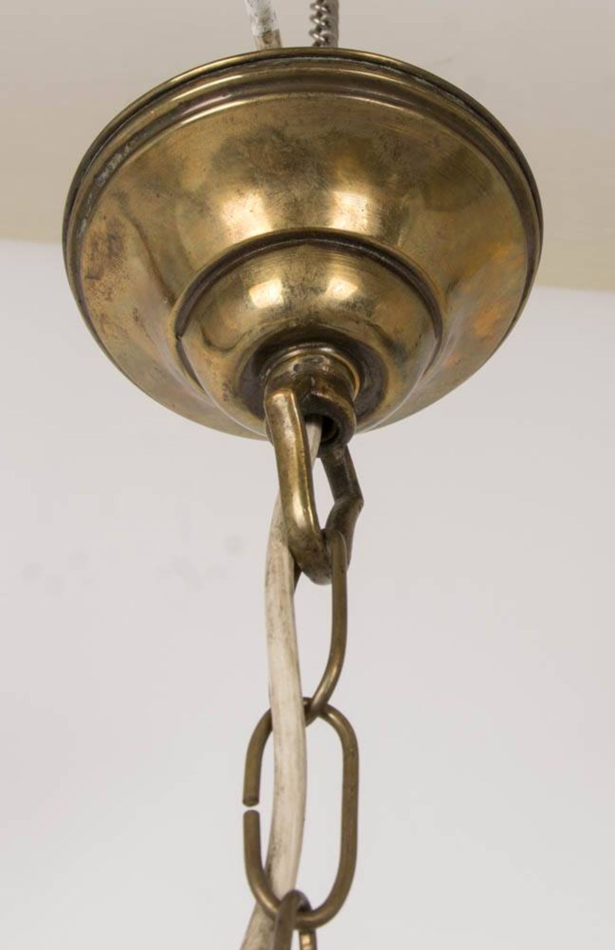 Schöne Deckenlampe fünfarmig mit Jugendstil-Flammen. - Bild 17 aus 18