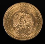 Mexiko: 2,5 Pesos Gold 1945 "Hidalgo".