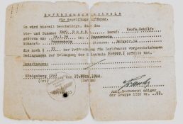 Befähigungsnachweis für Segelflugzeugführer, Königsberg, 15. März 1944.
