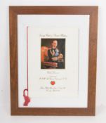 Menükarte zum Galadinner "In honour of HRH Prince Philip Duke of Edinburgh", London 1981.