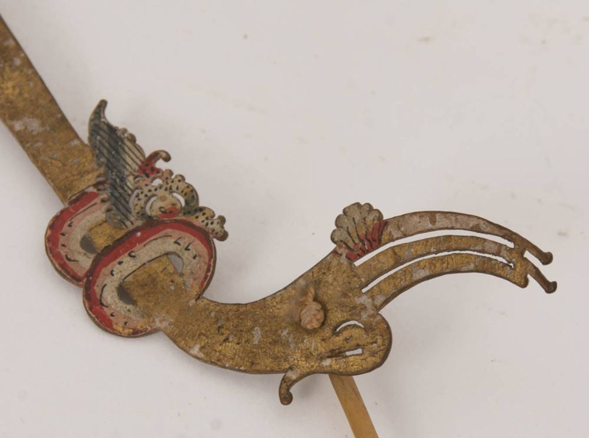 Wayang Kulit Figur, feiner Farbauftrag auf Leder, Yogyakarta Bali, 20. Jh. - Bild 12 aus 13