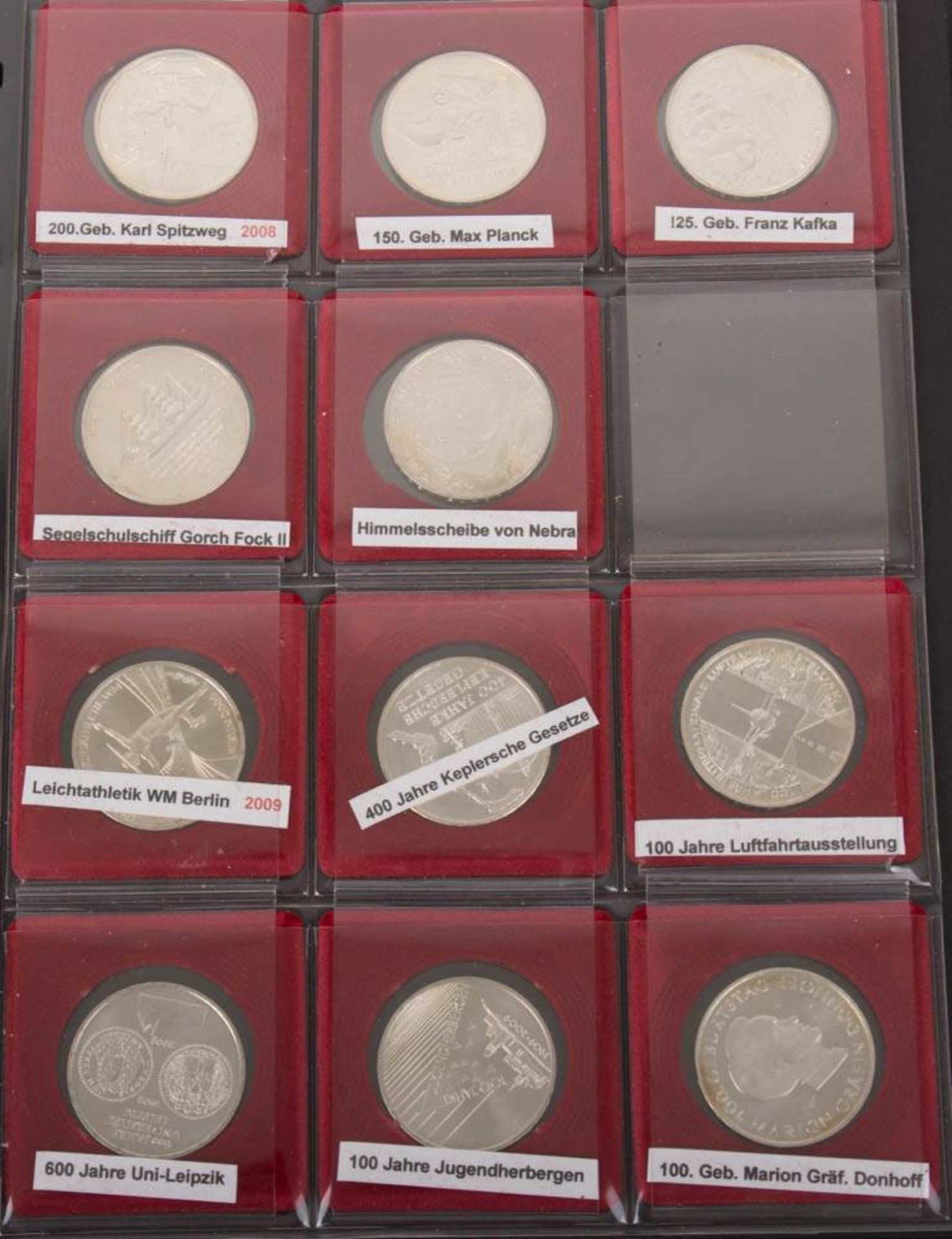 BRD: reichhaltiges Münzalbum 10€ Gedenkmünzen, 842,5 g Feinsilber. - Bild 5 aus 11