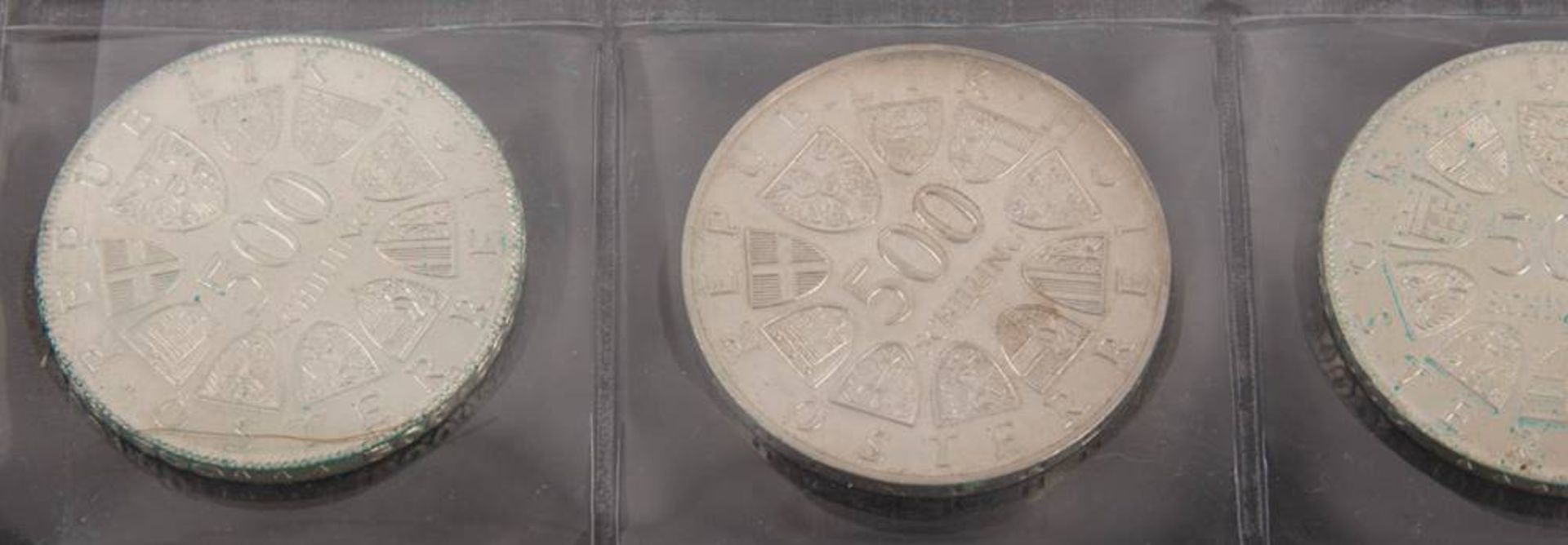 Österreich: Silbermünzen 2. Republik 12x500 ATS. - Bild 4 aus 5