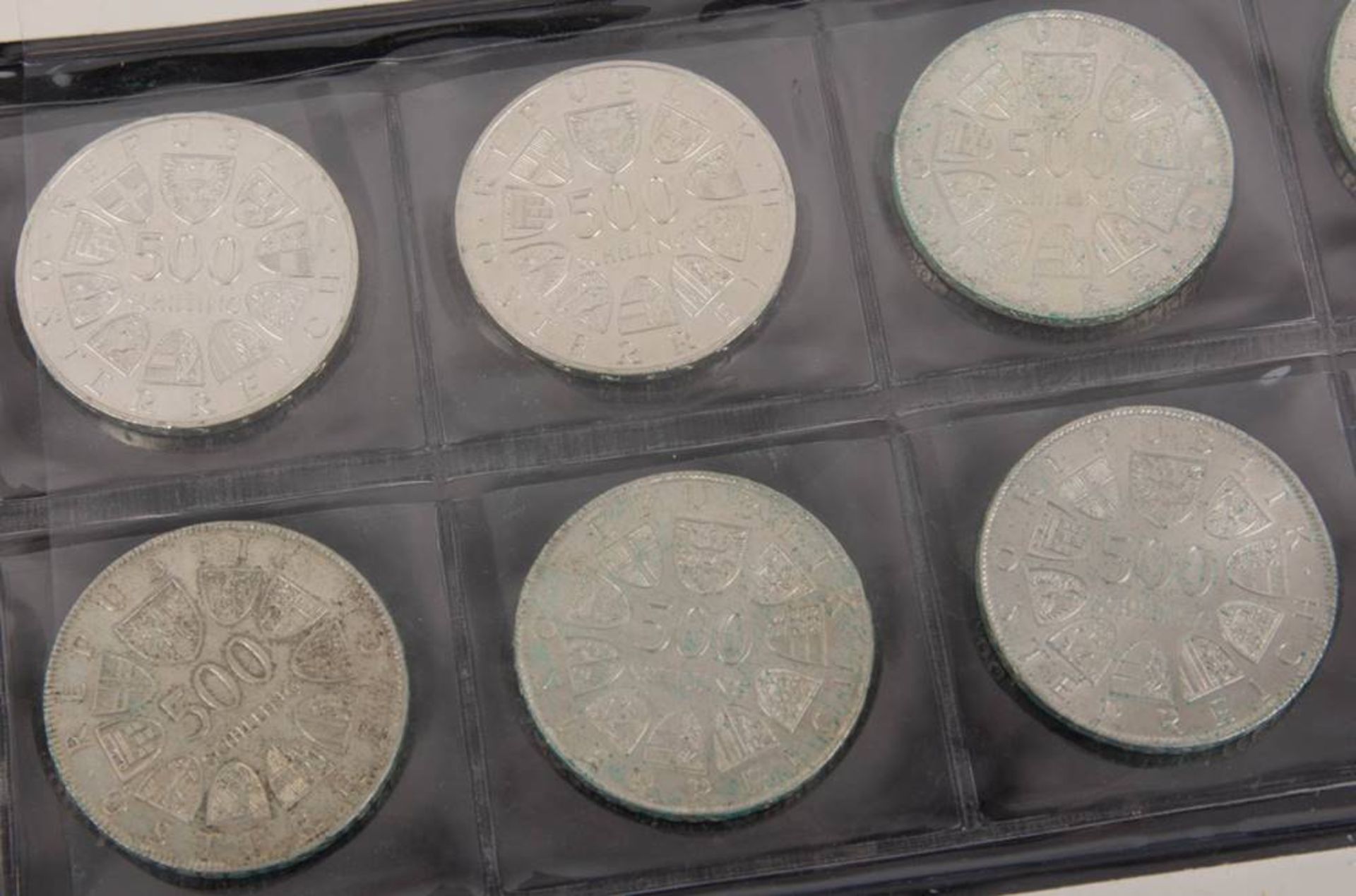 Österreich: Silbermünzen 2. Republik 12x500 ATS. - Bild 2 aus 5