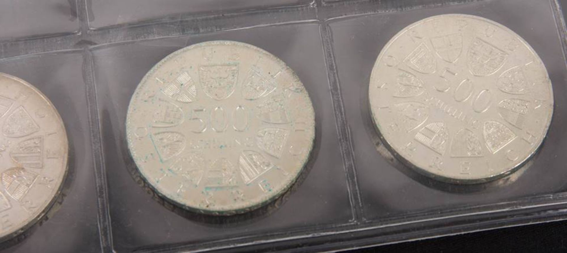 Österreich: Silbermünzen 2. Republik 12x500 ATS. - Bild 5 aus 5
