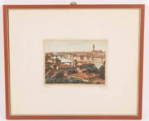 Vincenzo V., Stadtansicht Florenz, Lithografie, 20. Jh.