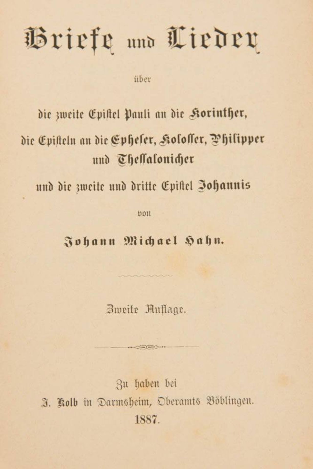 Konvolut von sechs Gesangsbüchlein, einer Gedichtsammlung und einer Briefe- und Liedersammlung,19./2 - Bild 4 aus 5