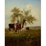 Myer, Otto van (19.Jh.) "Rinder auf der Weide", Öl/Leinwand, u.l. sign., 96x75,