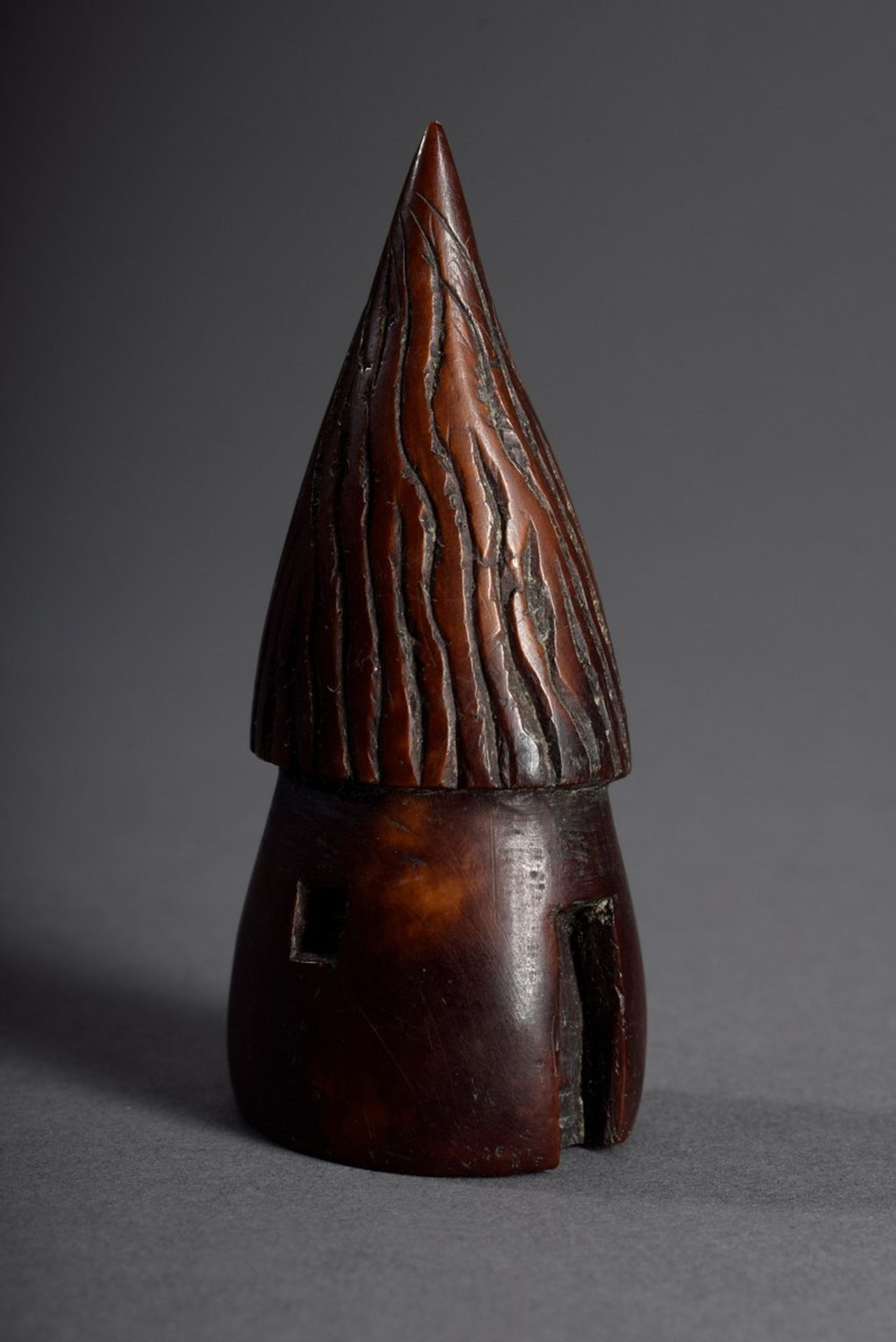 Stech- oder Bohrwerkzeug, DR Kongo, vor 1960, gefärbtes Elfenbein oder Horn, H. - Bild 2 aus 3