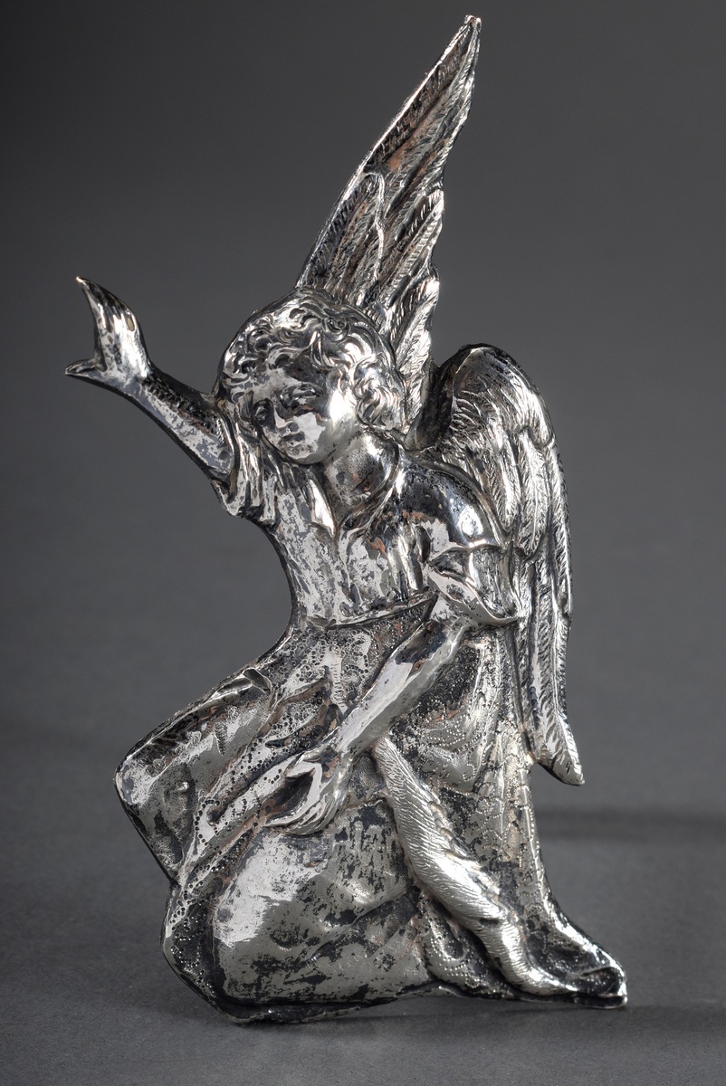 Beschlag "Kniender Engel", Silber (ohne Punze), H. 12cm - Image 3 of 3