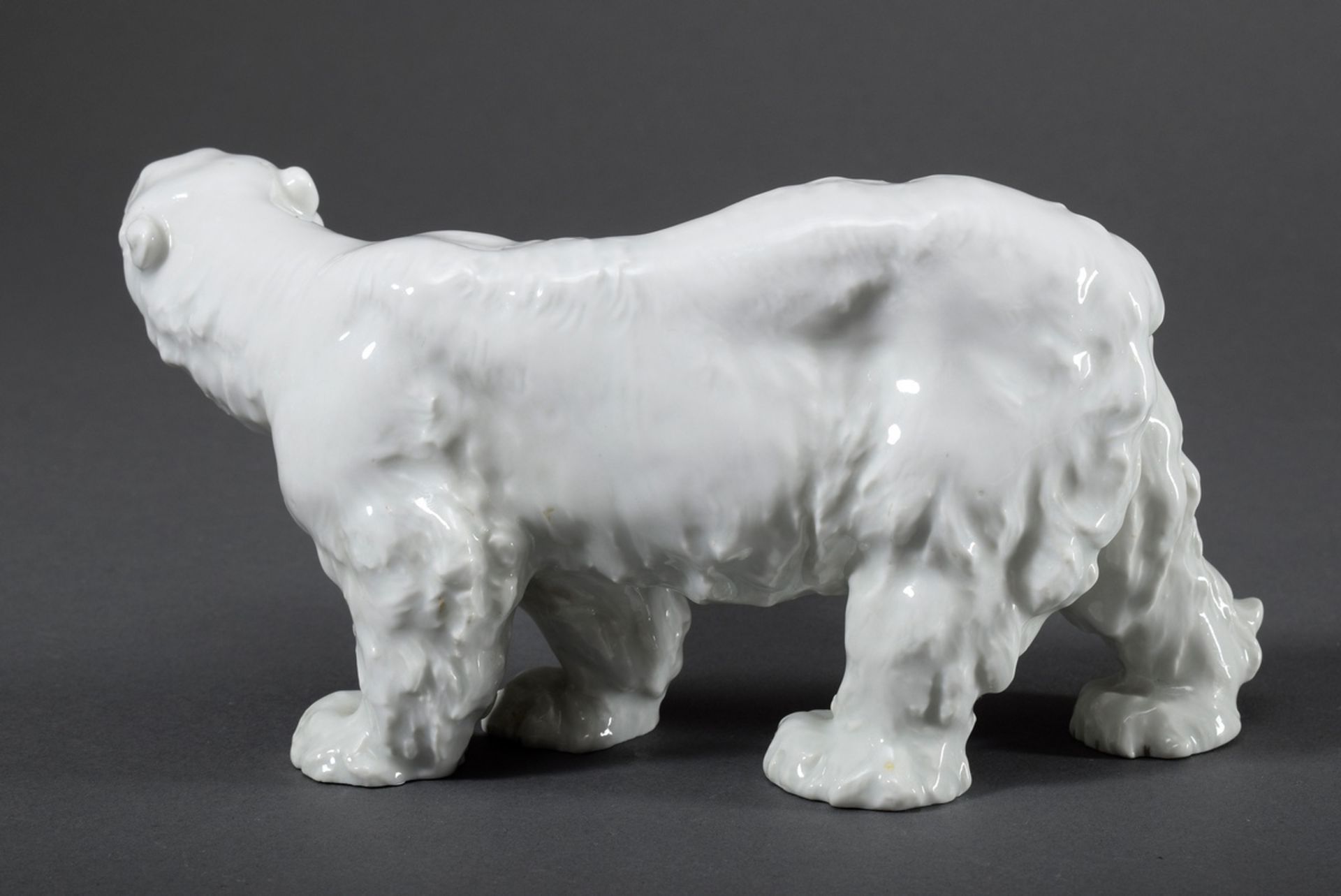 Meissen Figur "Schreitender Eisbär", dezent farbig staffiert, Entw: um 1905 Ott - Bild 2 aus 4