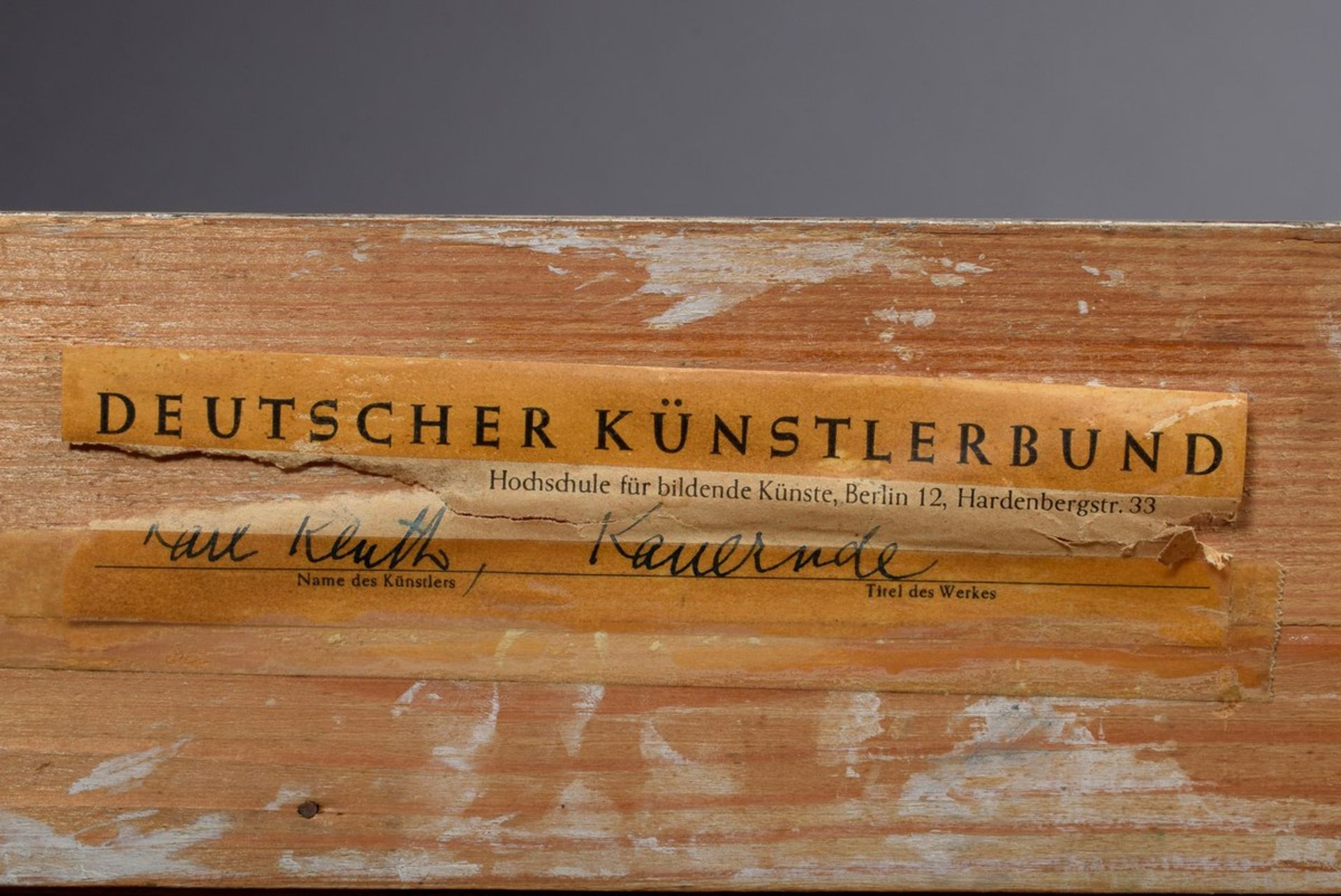 Kluth, Karl (1898-1972) "Trinker I", Öl/Hartfaser, 138,5x98,5cm (m.R. 159,5x119 - Bild 5 aus 6