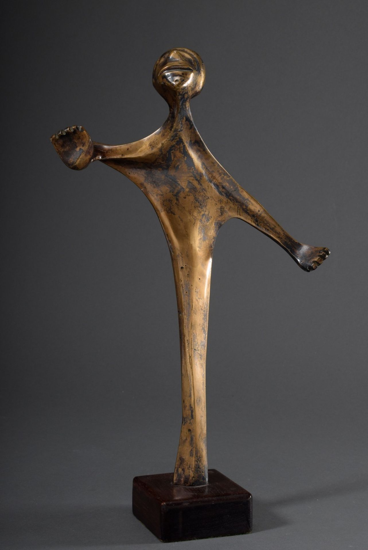 Unbekannter Bildhauer des 20.Jh. "Die Ermahnung - 3figurige Gruppe", Bronze, mo - Bild 9 aus 11