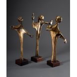 Unbekannter Bildhauer des 20.Jh. "Die Ermahnung - 3figurige Gruppe", Bronze, mo