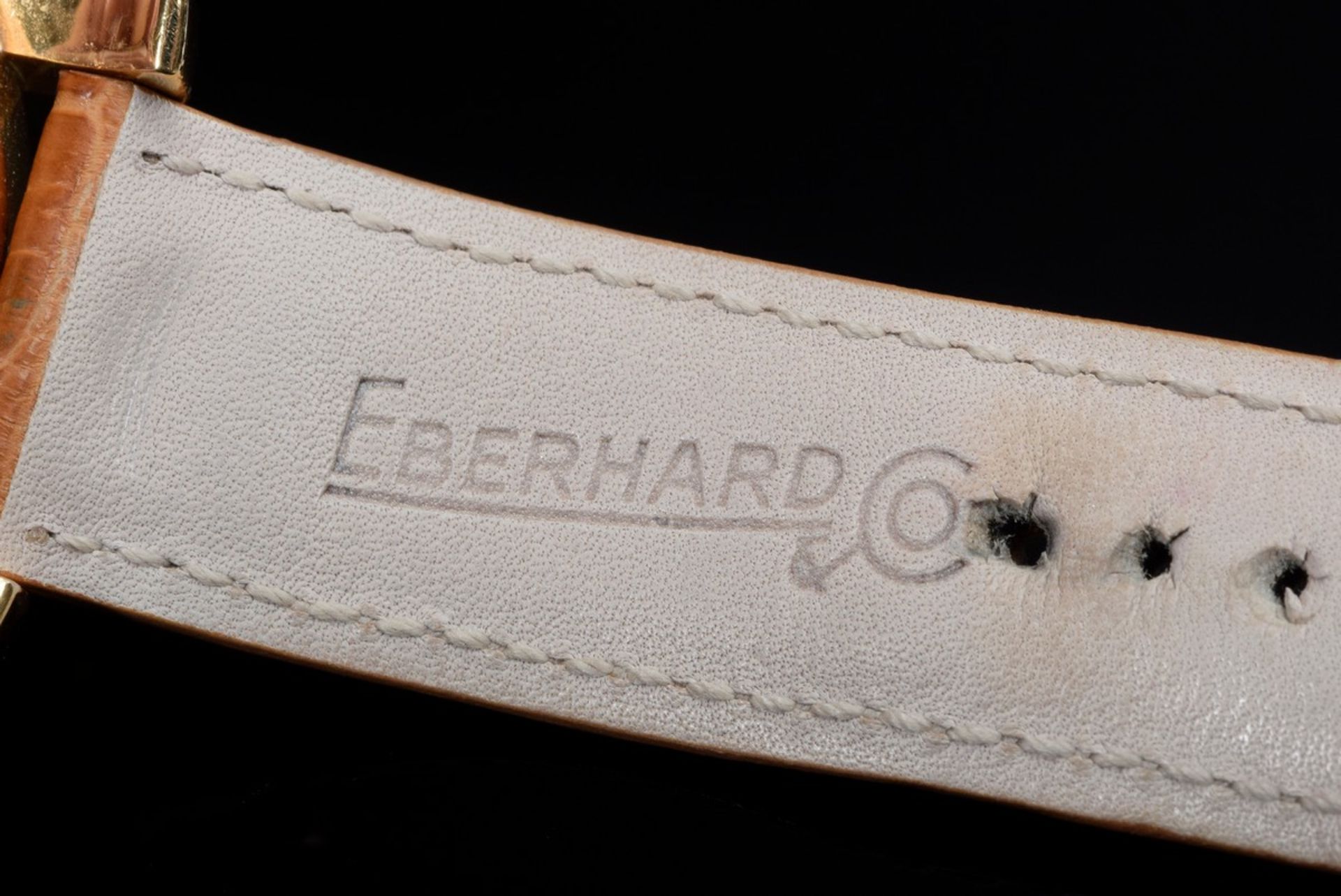 GG 750 Eberhard & Co "Crone 4" Herrenarmbanduhr, No. 1015, Chronograph, Saphirg - Bild 5 aus 9