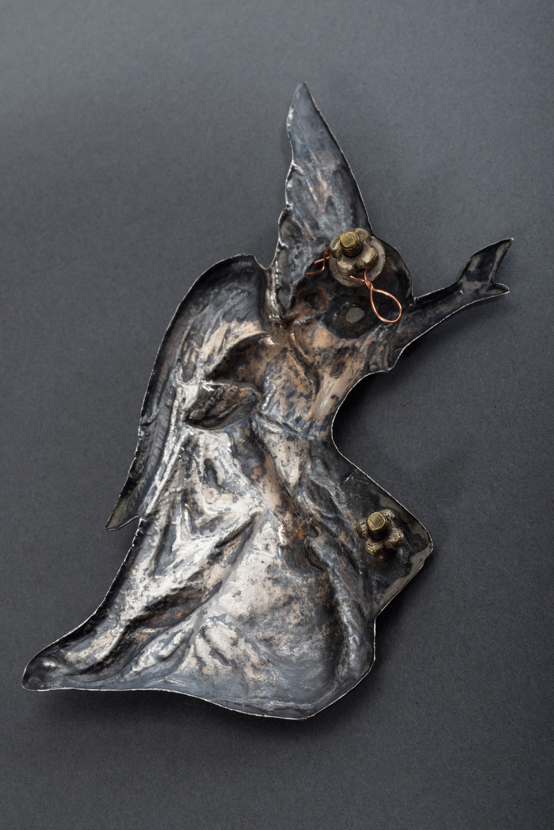 Beschlag "Kniender Engel", Silber (ohne Punze), H. 12cm - Image 2 of 3