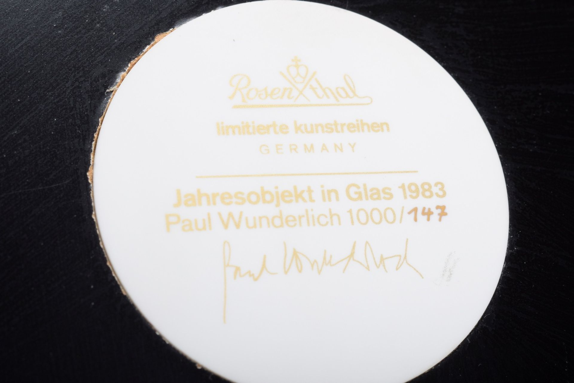 Wunderlich, Paul (1927-2010) "Hummer", Rosenthal Studio-Line, Glas Jahresobjekt - Bild 7 aus 7
